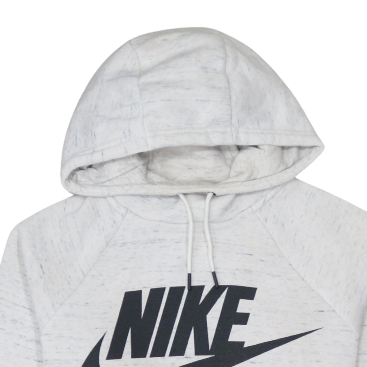 Nike Womens White XS Pullover Hoodie Sweatshirt with Logo Print