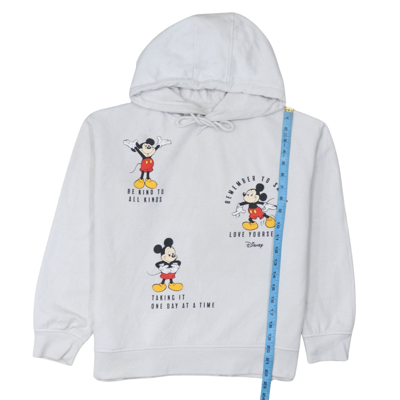 Disney Women's White Mickey Mouse Pullover Hoodie Size M