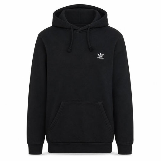 Adidas Men Black Pullover Hoodie Size M Sports Fleece Sweatshirt