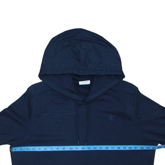 Champion Men Navy Blue Pullover Hoodie XL Cotton Blend