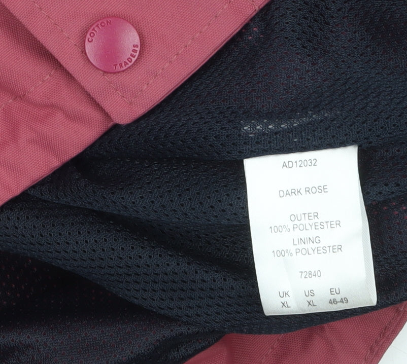 Cotton Traders Men's Dark Rose Hooded Parka Jacket XL
