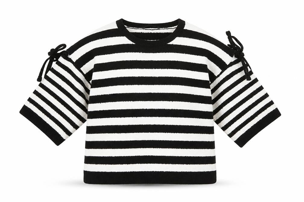 Marks and Spencer Womens Black Striped Pullover Jumper M