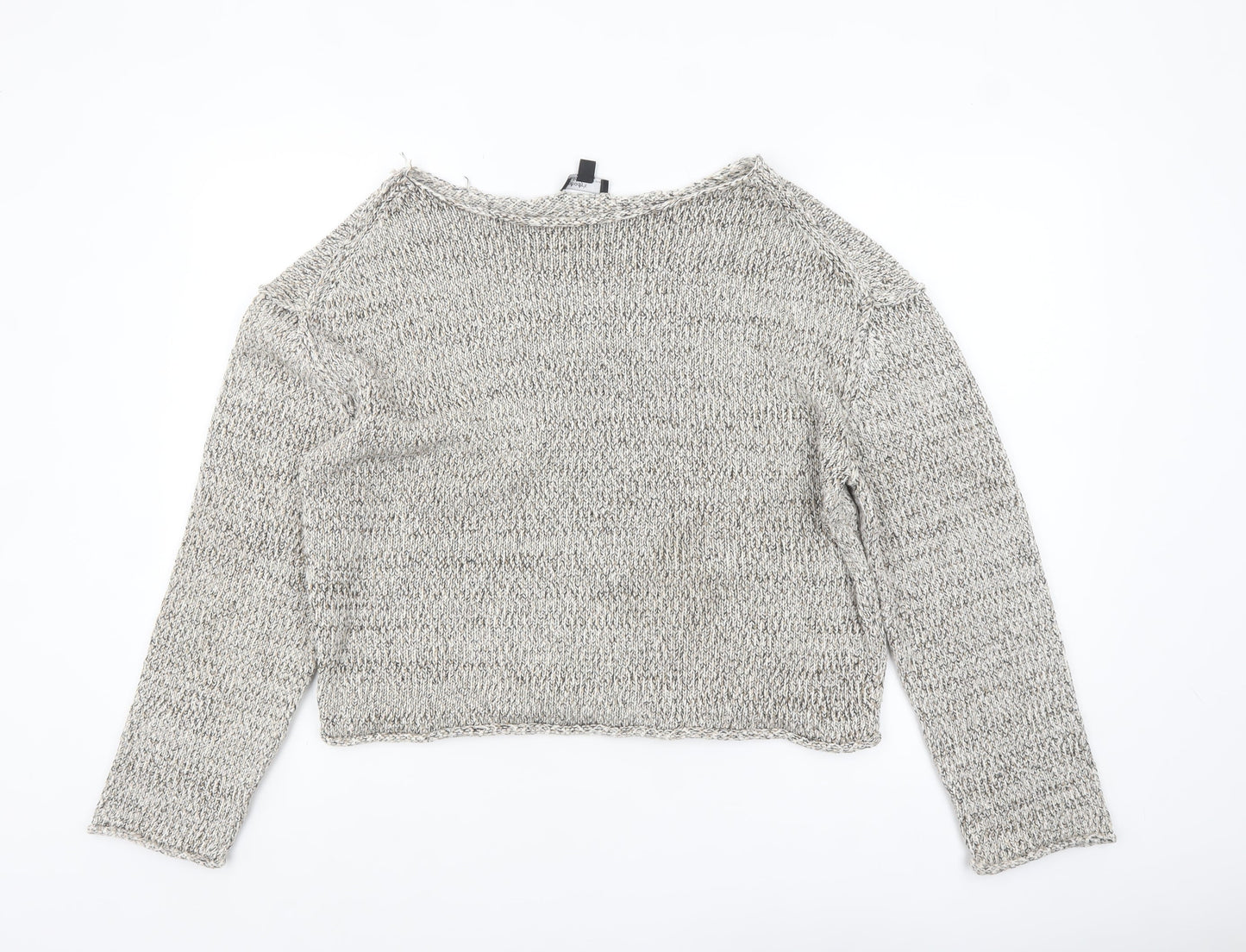 Nobody’s Child Women Beige Knit Chunky Pullover Jumper Size L