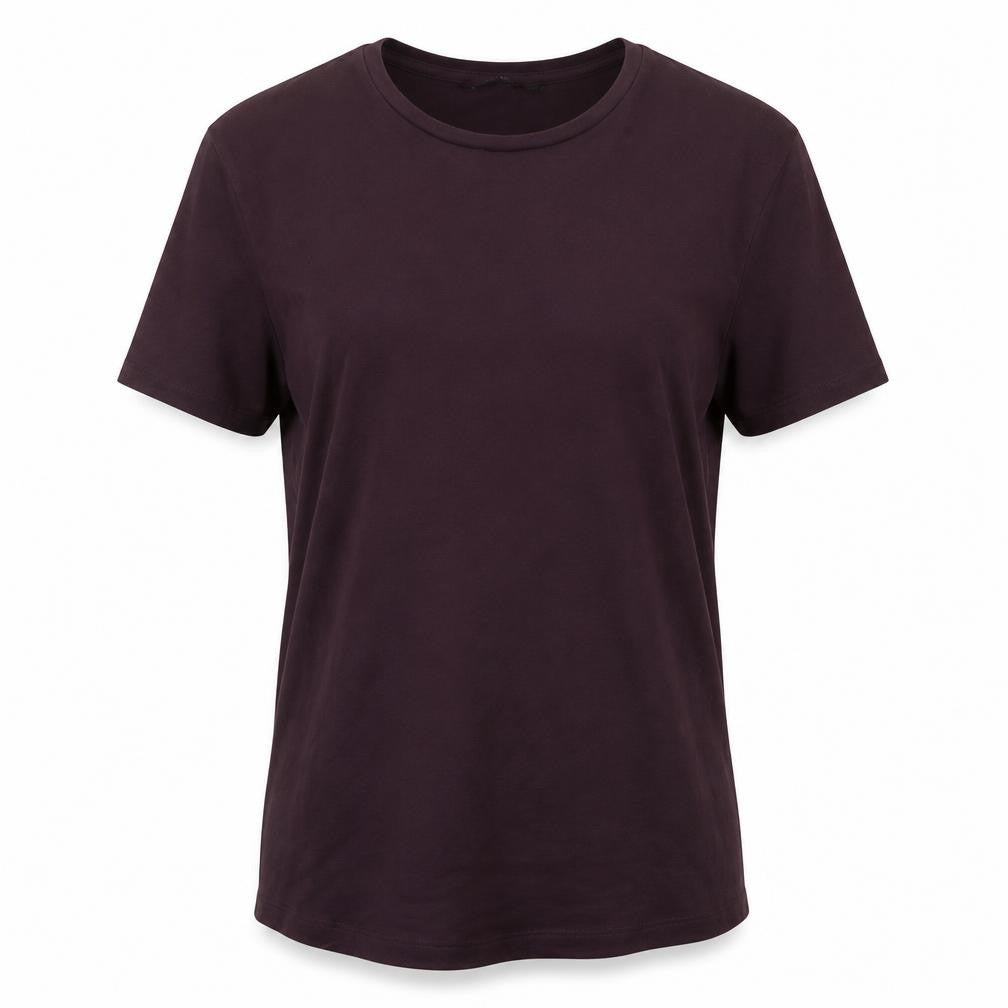 BOXRAW Womens Purple Short Sleeve Crew Neck Pima Cotton T-Shirt M