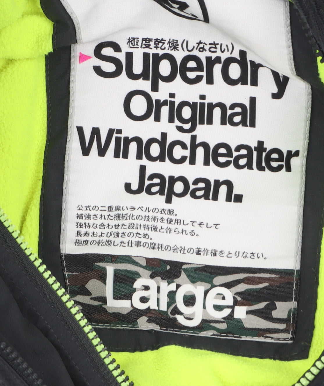 Superdry Women's Black L Windbreaker Jacket Hooded Waterproof