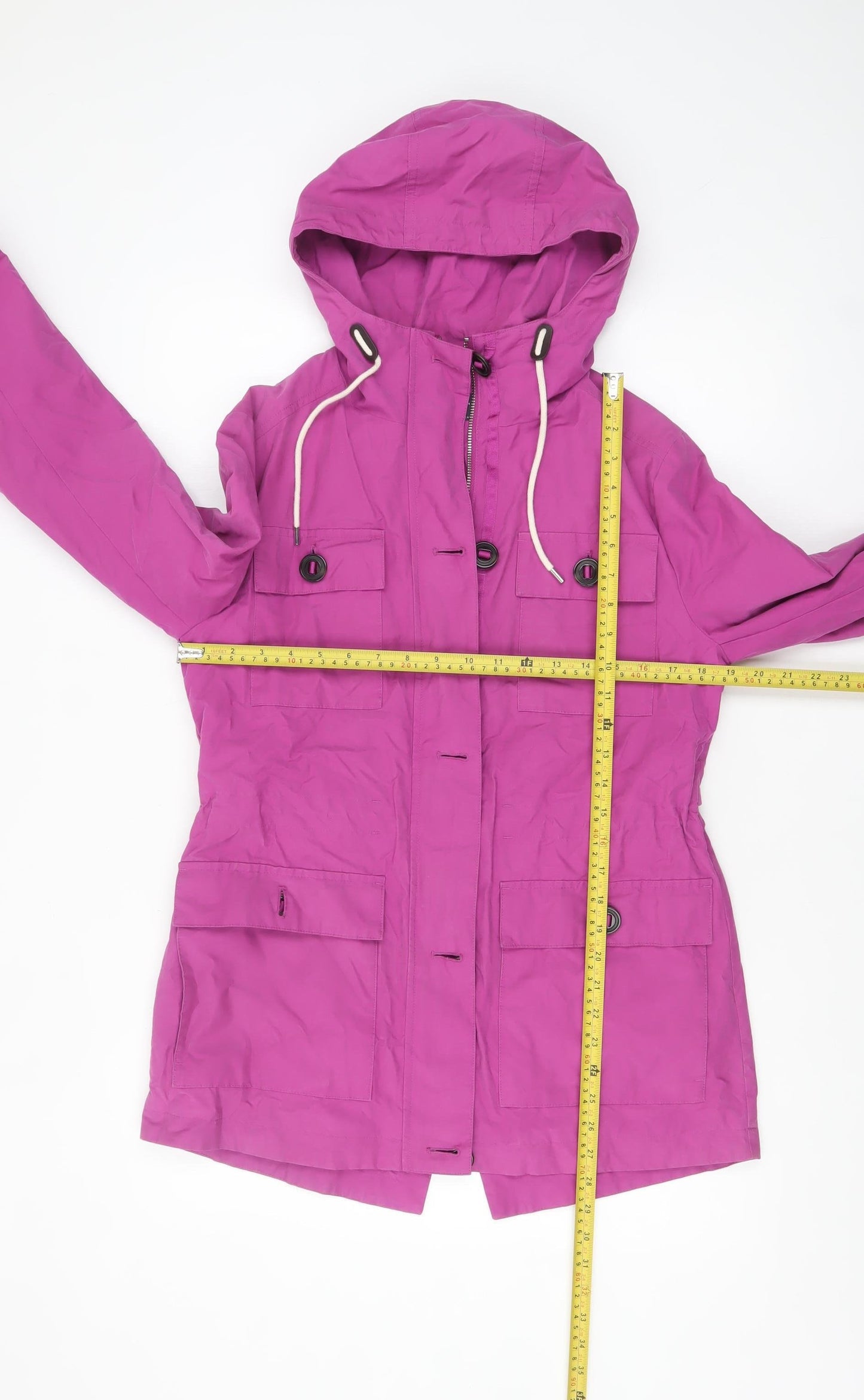 Marks and Spencer Women's Pink Hooded Parka Jacket Size 10