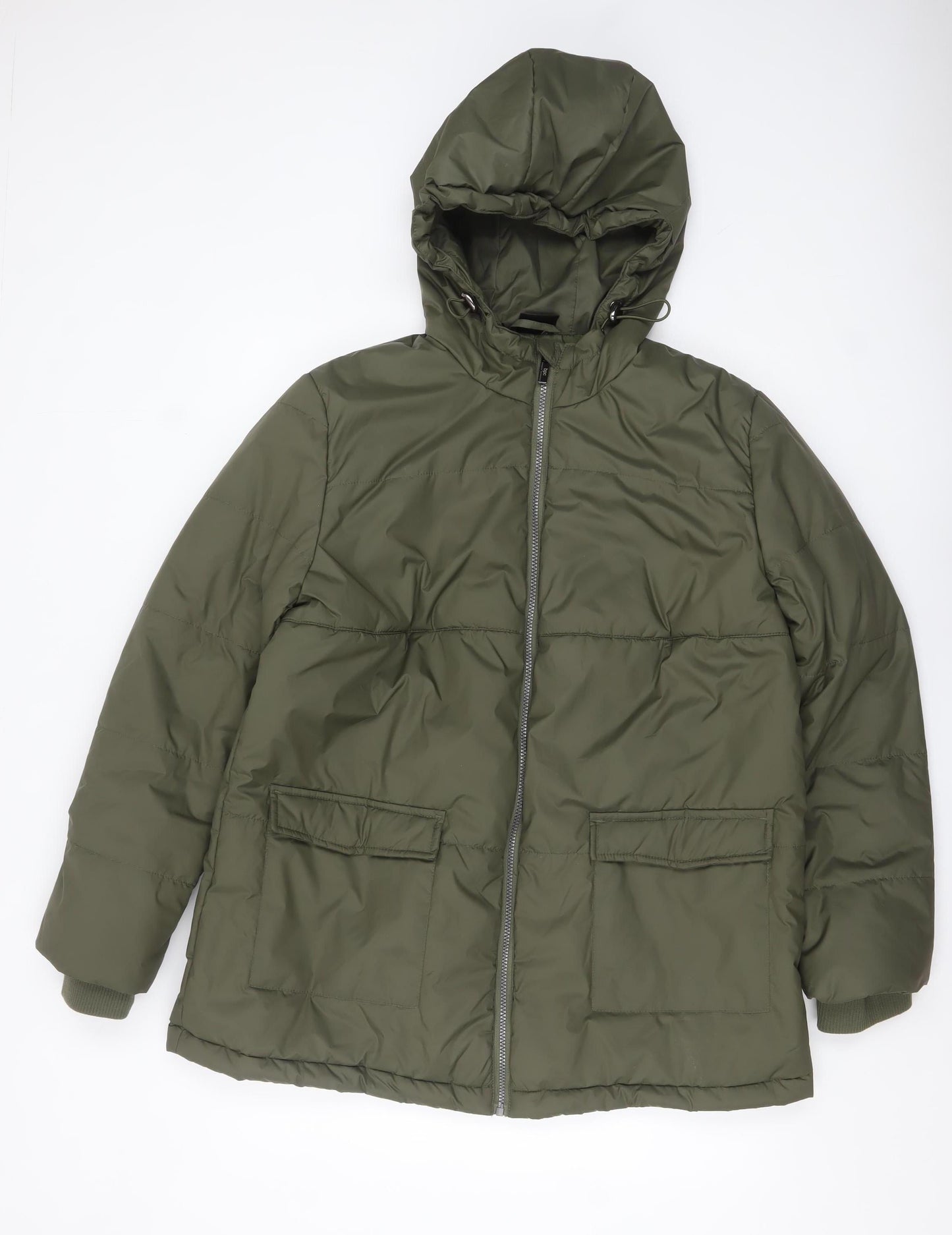 bonprix Collection Women's Green Size 20 Hooded Puffer Jacket