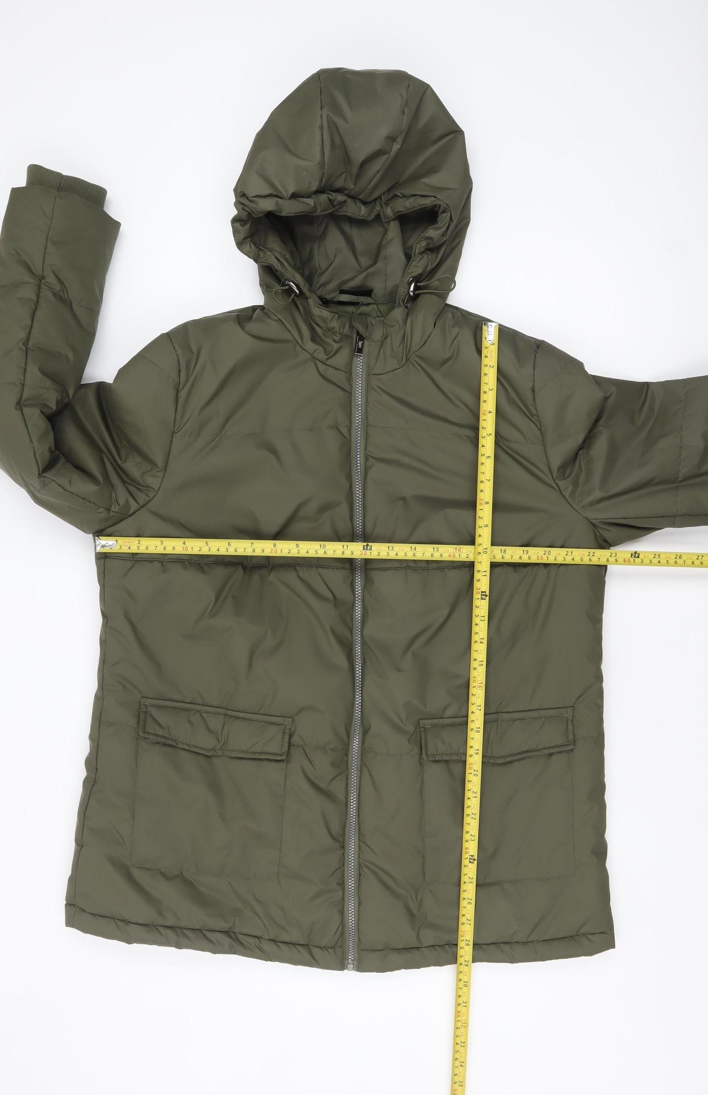 bonprix Collection Women's Green Size 20 Hooded Puffer Jacket