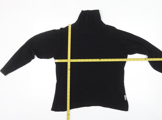 Trespass Women Black L Long Sleeve Roll Neck Cotton Top