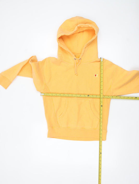 Champion Womens Yellow XS Pullover Hoodie Cotton Blend Sweatshirt