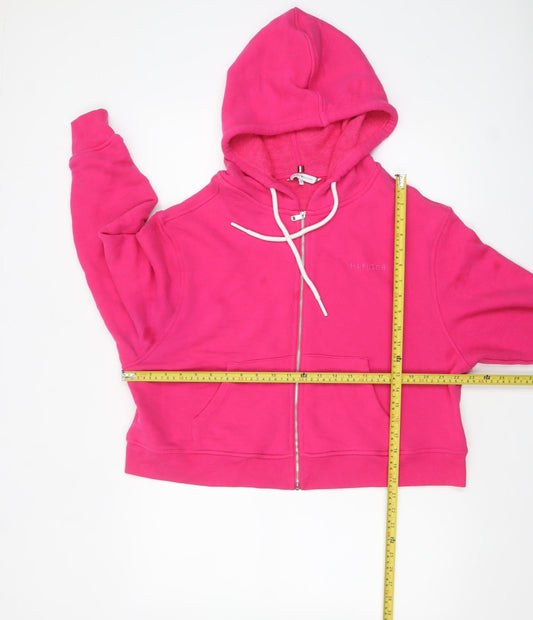 Tommy Hilfiger Women’s Pink Full Zip Hoodie XL Cotton Blend