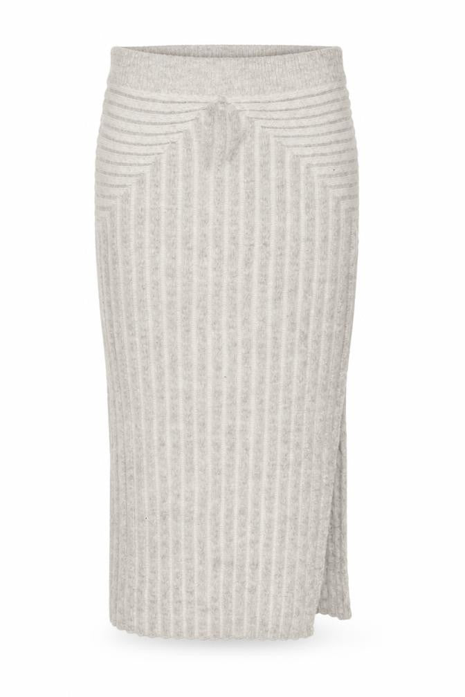Topshop Women Beige Wool Knit Midi Pencil Skirt M