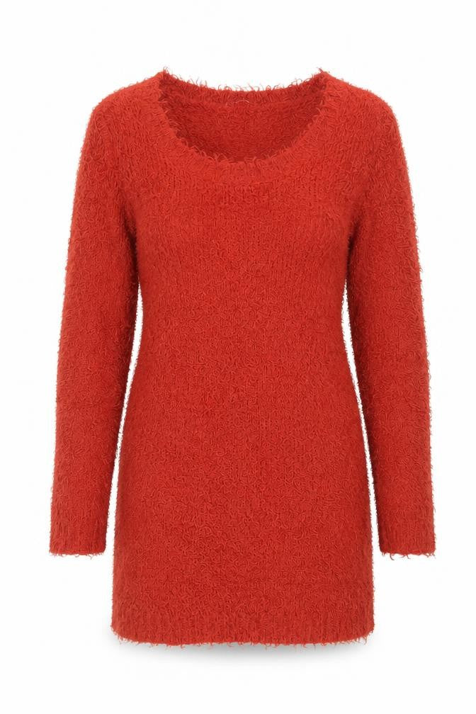 Red Herring Women's Red Long Sleeve Scoop Knit Jumper Size 14