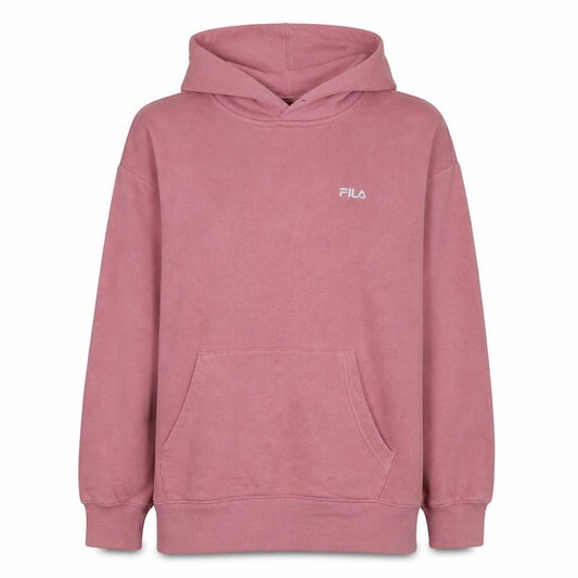 Fila Women Pink Pullover Hoodie XL Cotton Blend Casual Sweatshirt