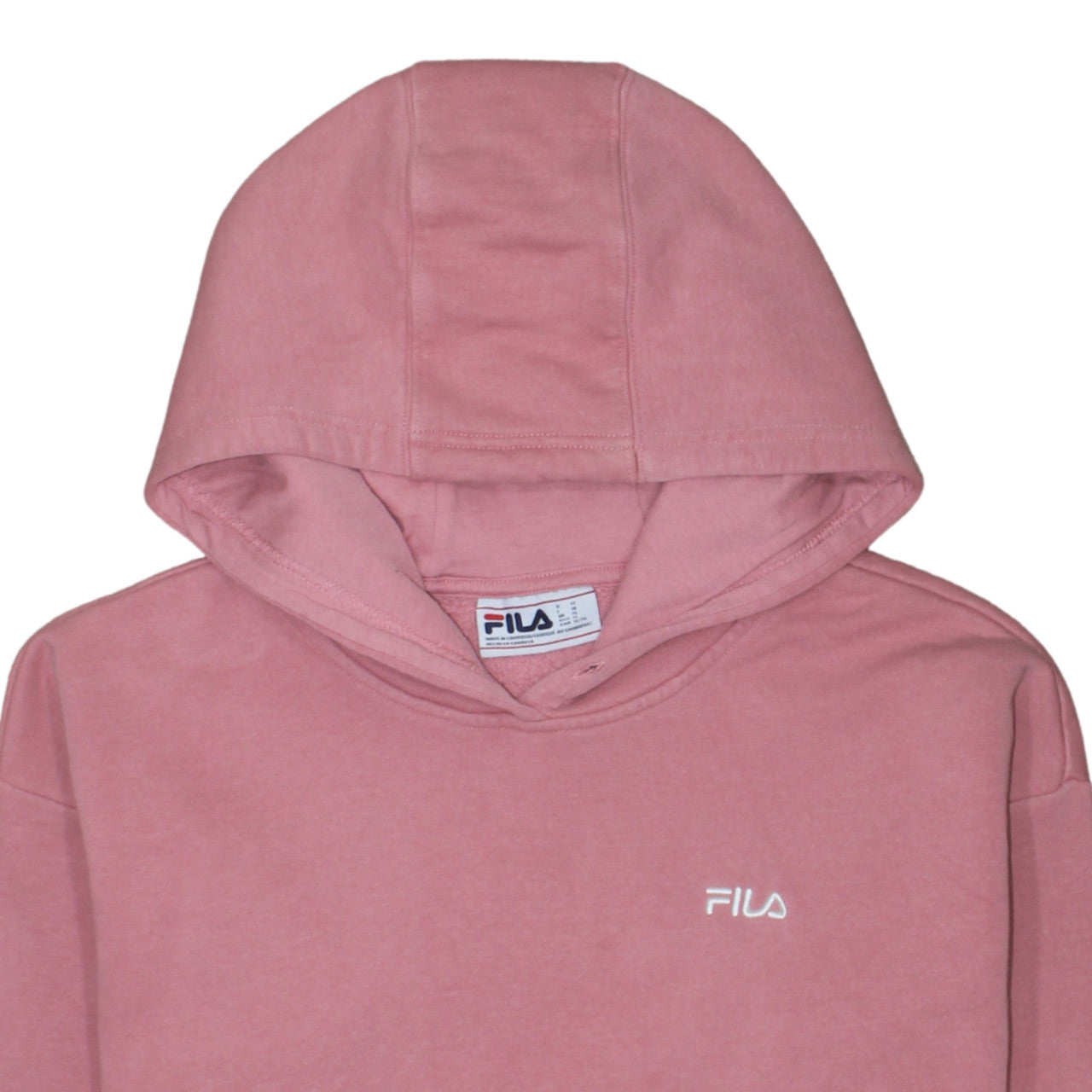Fila Women Pink Pullover Hoodie XL Cotton Blend Casual Sweatshirt