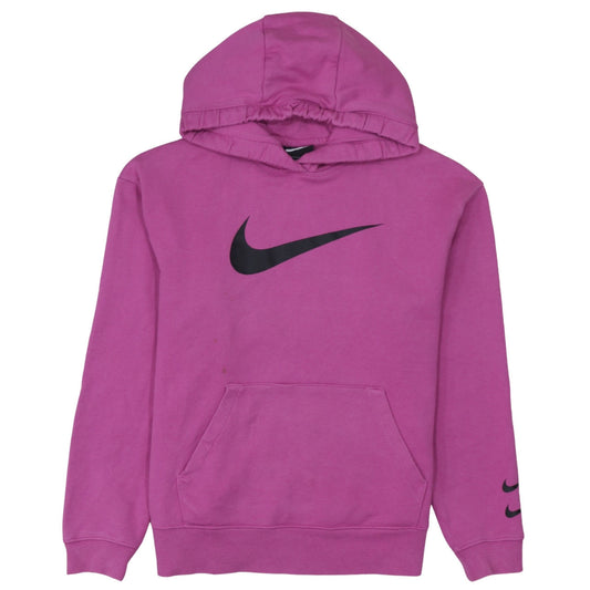 Nike Womens Pink Pullover Hoodie XS Cotton Blend Hooded Sweatshirt