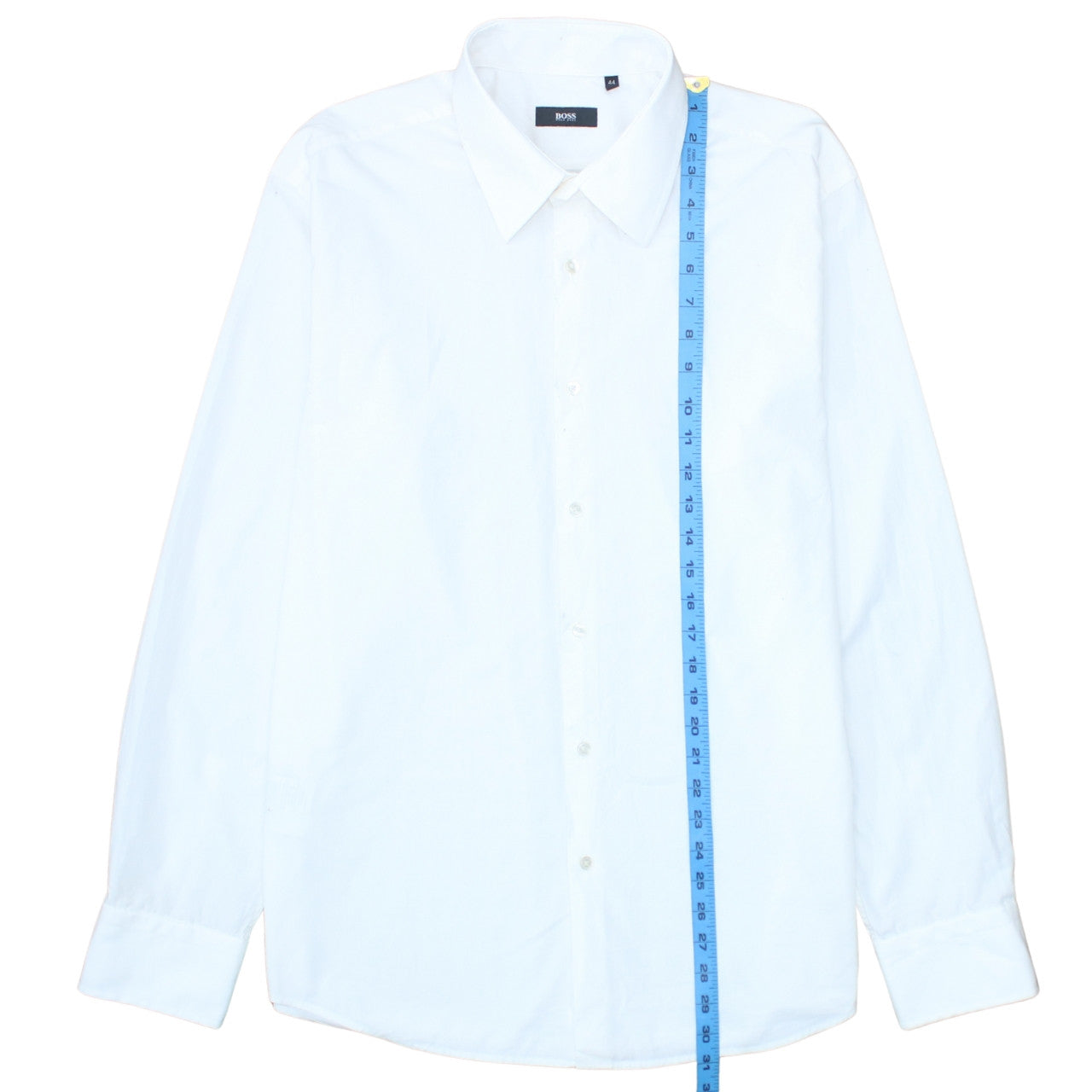 Hugo Boss Men's White Regular Fit Long Sleeve Dress Shirt Size 44