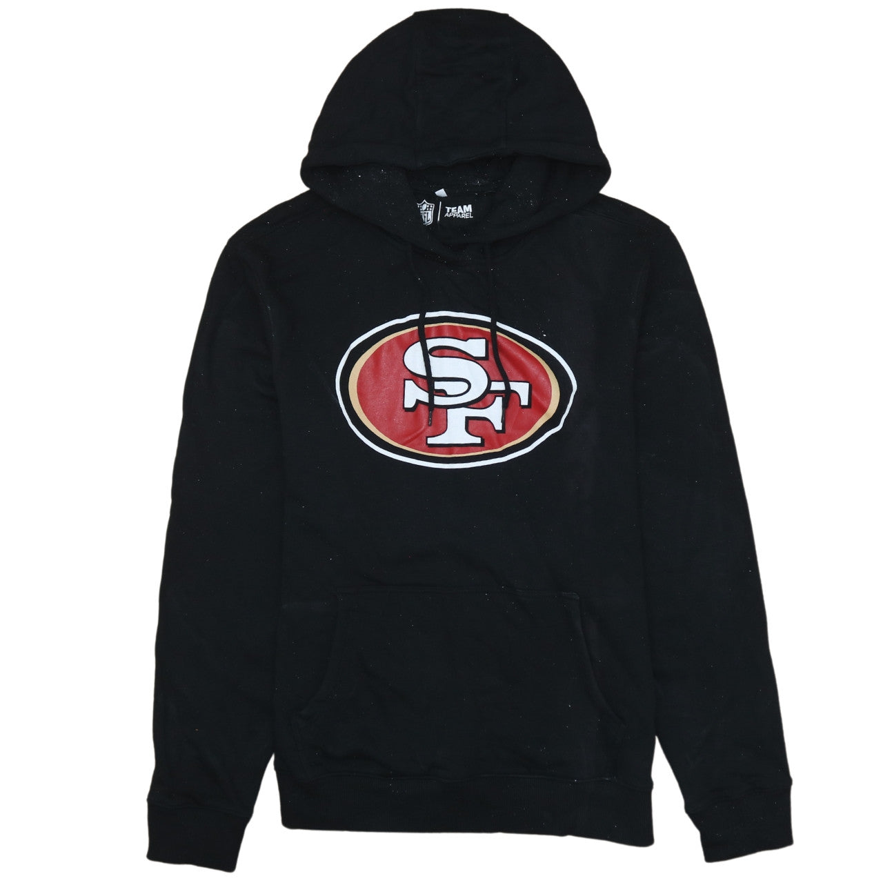 NFL Team Apparel Men's Black 2XL Pullover Hoodie with Logo