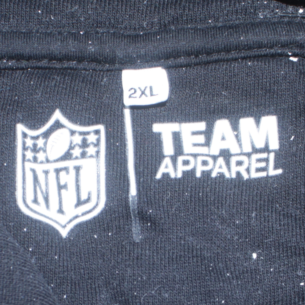 NFL Team Apparel Men's Black 2XL Pullover Hoodie with Logo