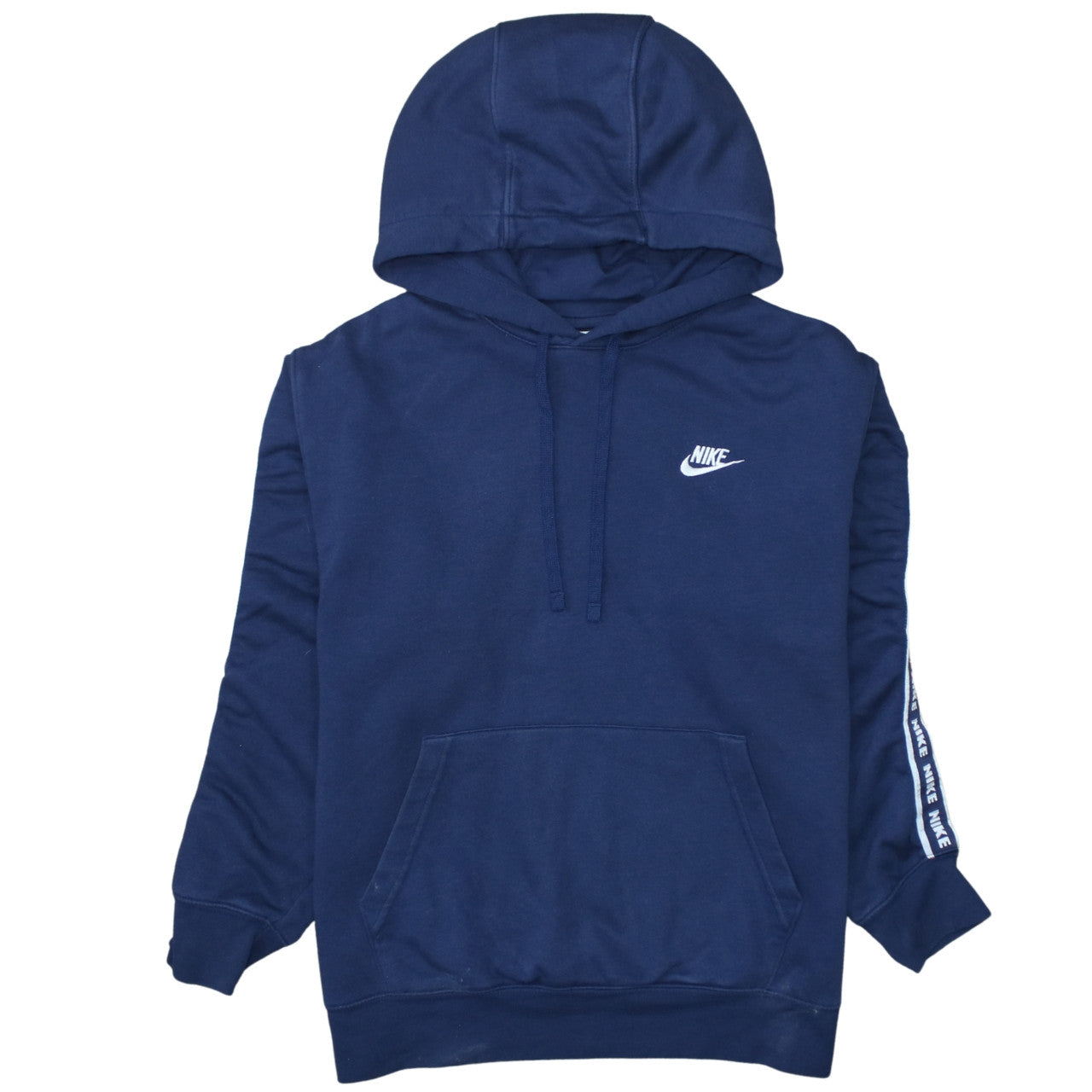 Nike Women’s Blue Pullover Hoodie Medium Cotton Logo Sweatshirt