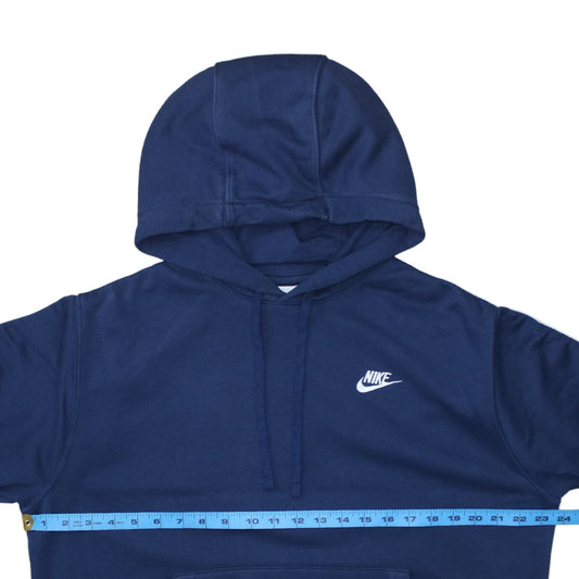 Nike Women’s Blue Pullover Hoodie Medium Cotton Logo Sweatshirt