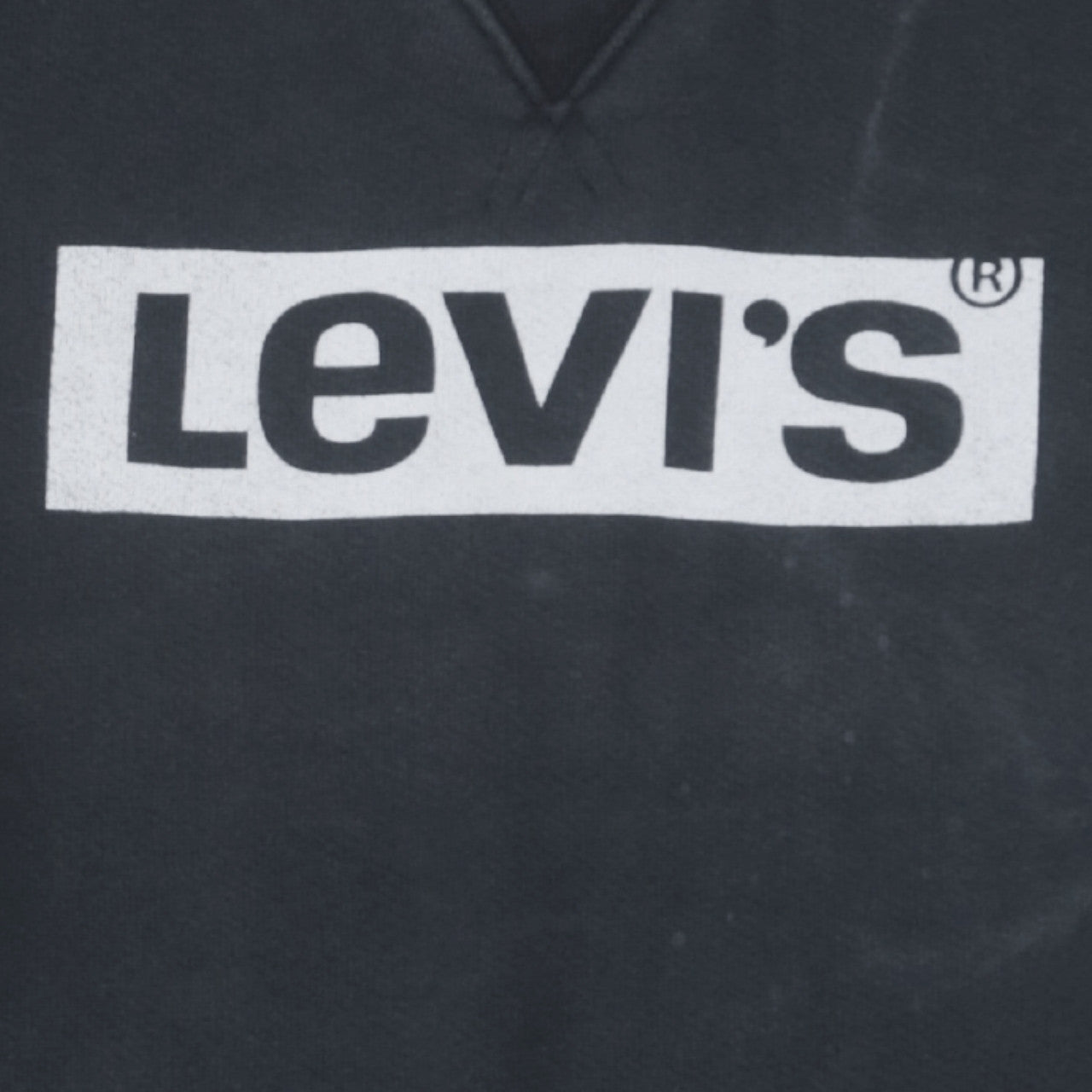 Levi's Men's Black Small Crew Neck Pullover Logo Sweatshirt