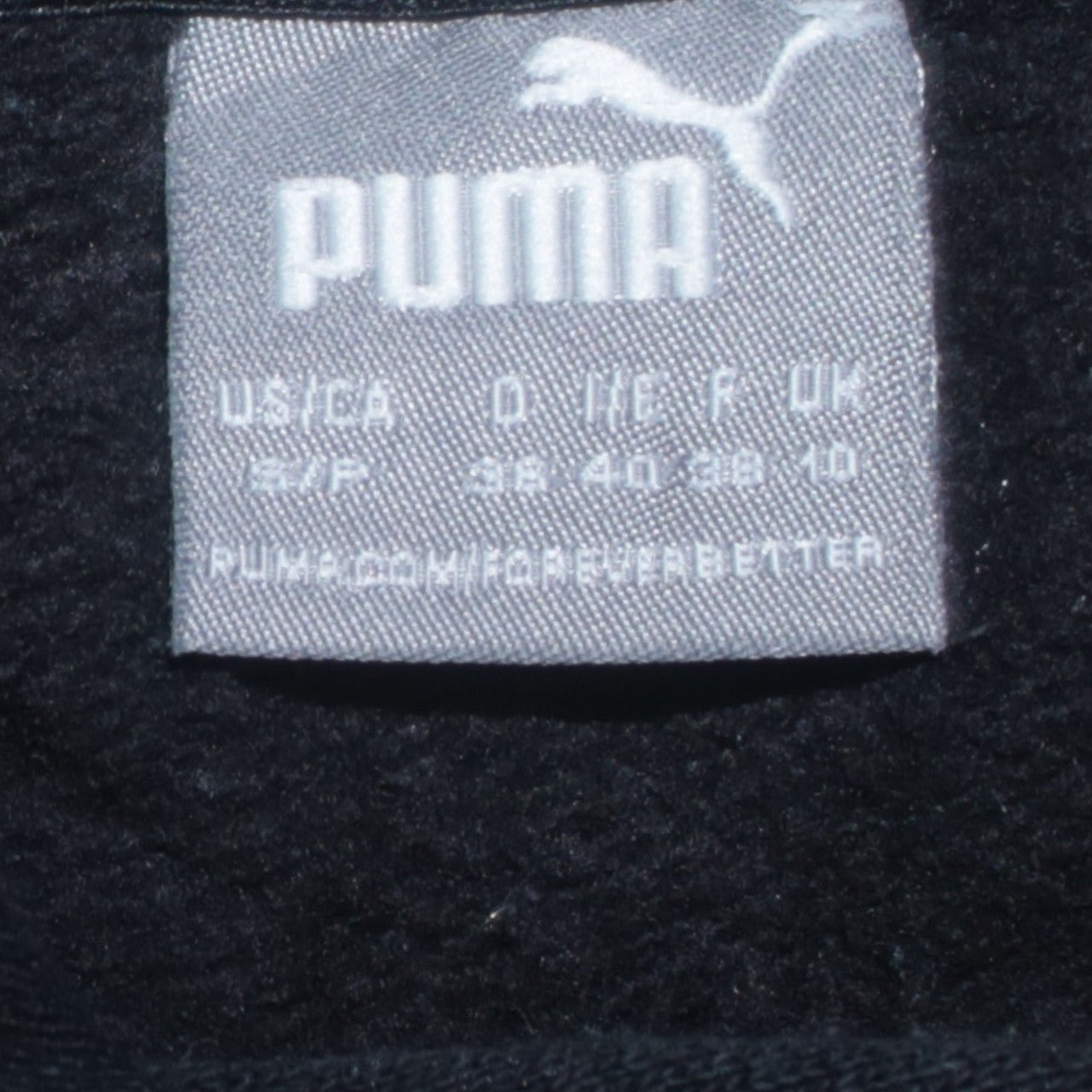 Puma Womens Black Size 10 Pullover Hoodie with Logo Print