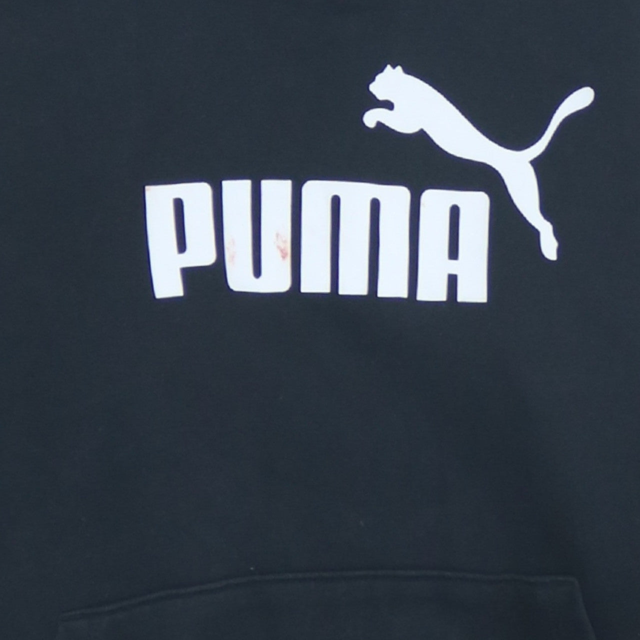 Puma Womens Black Size 10 Pullover Hoodie with Logo Print