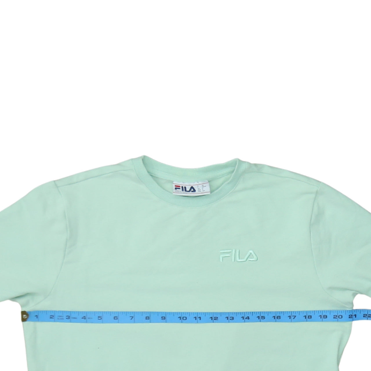 FILA Women Mint Green Crew Neck Pullover Sweatshirt Size S