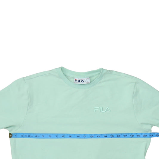 FILA Women Mint Green Crew Neck Pullover Sweatshirt Size S