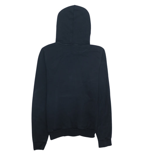 Puma Women Black UK 10 Pullover Hoodie Sweatshirt Logo Casual