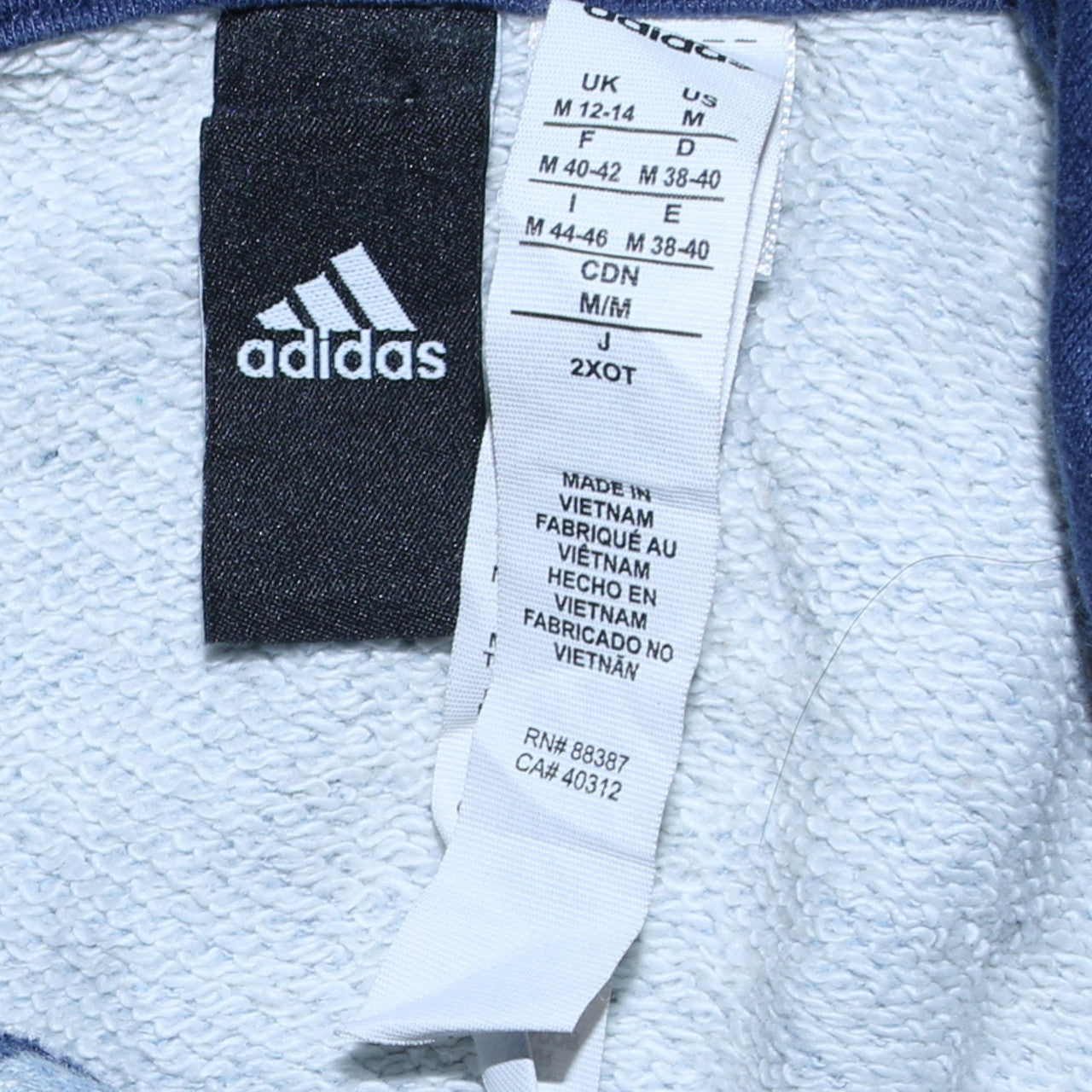 Adidas Womens Blue Hoodie Medium Pullover Hooded Sweatshirt