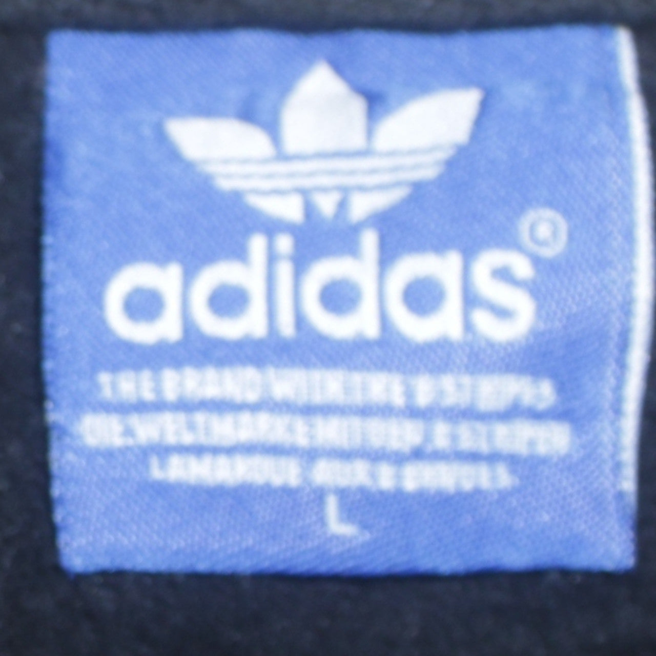 Adidas Mens Black Full Zip Hoodie L Sportswear Trefoil Fleece