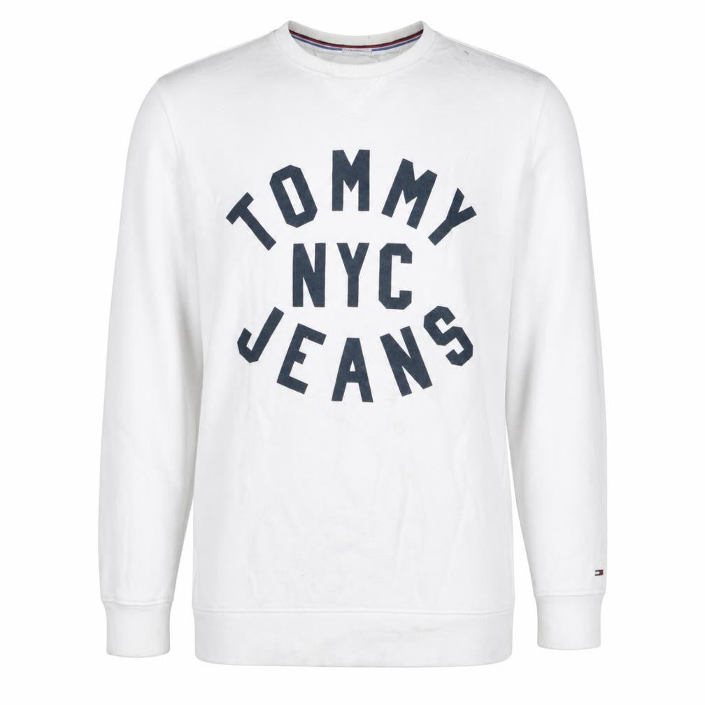 Tommy Jeans Men's White XL Pullover Graphic Sweatshirt