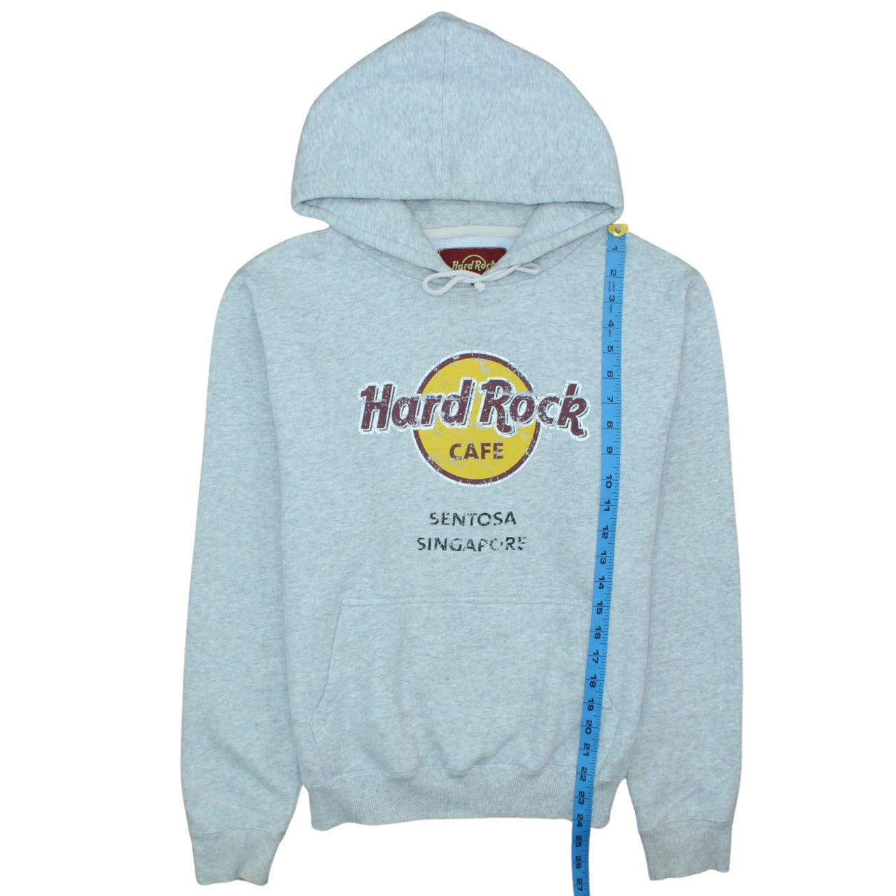Hard Rock Cafe Women Grey Pullover Hoodie Medium Cotton Blend