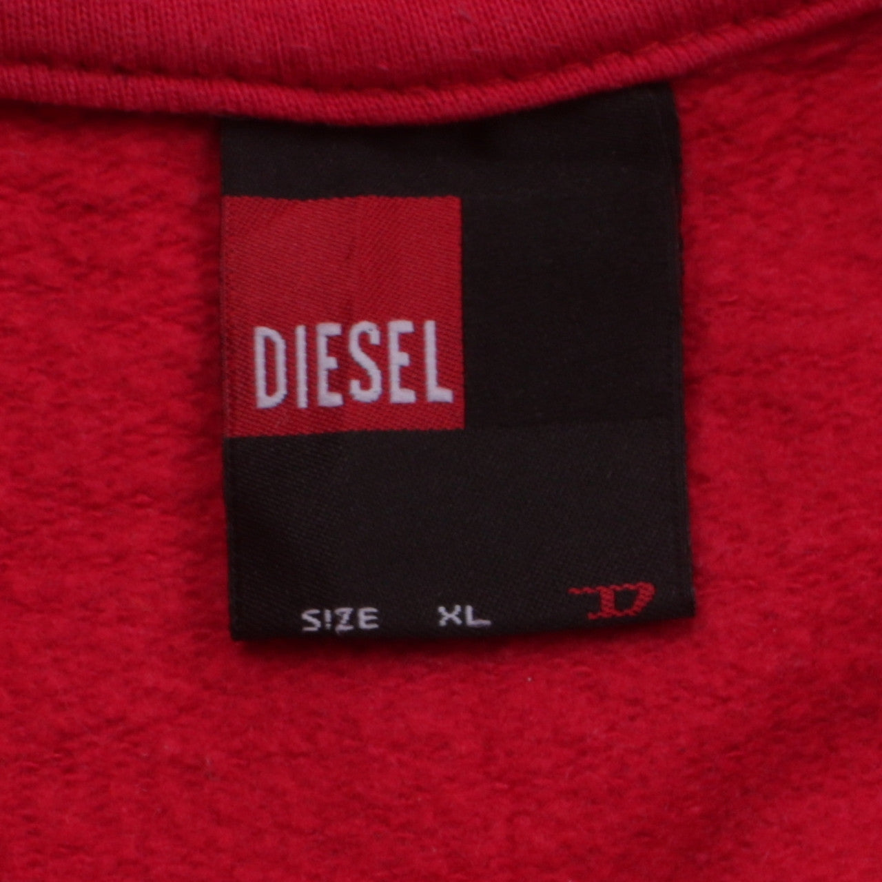 Diesel Mens Red XL Pullover Graphic Logo Sweatshirt