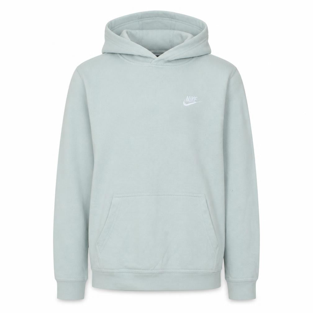 Front view of Nike boys’ blue pullover hoodie xl fleece lined sweatshirt