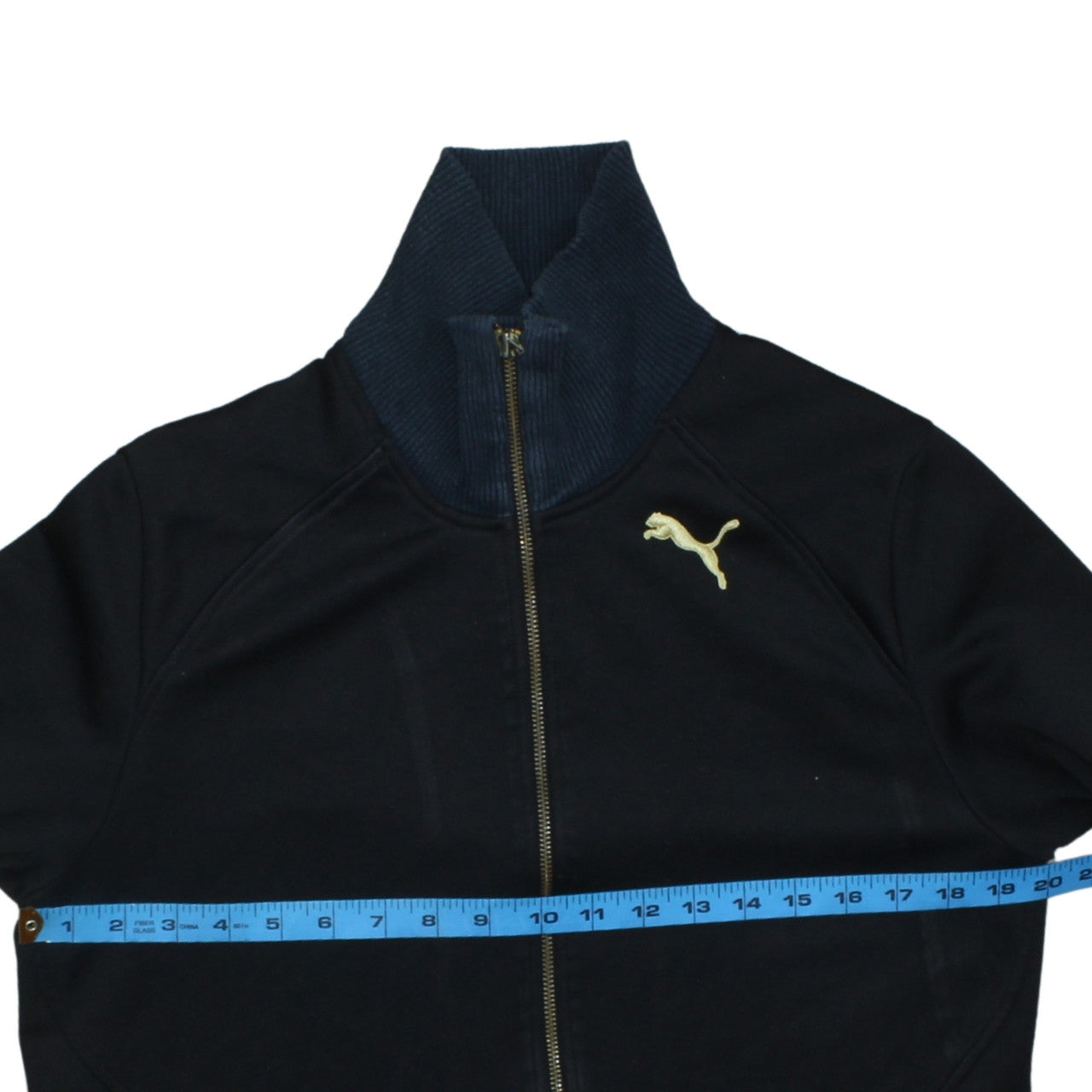 Puma Men's Black Track Jacket Size M Full Zip Lightweight Activewear