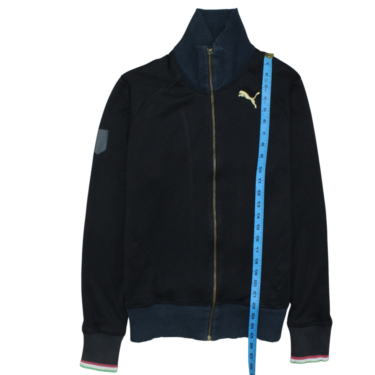 Puma Men's Black Track Jacket Size M Full Zip Lightweight Activewear