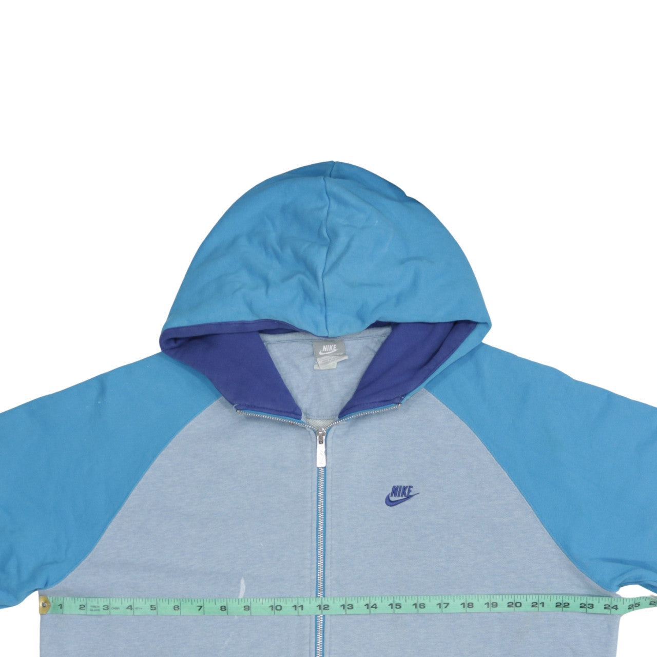Nike Mens Blue Full Zip Hoodie Size L Sportswear Cotton