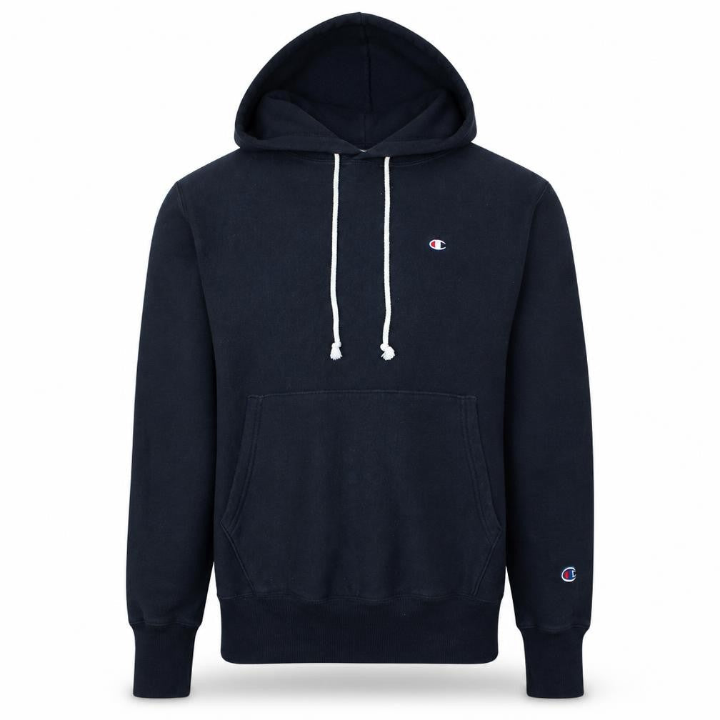 Champion Men's Black Pullover Hoodie Small Regular Fit Cotton Blend