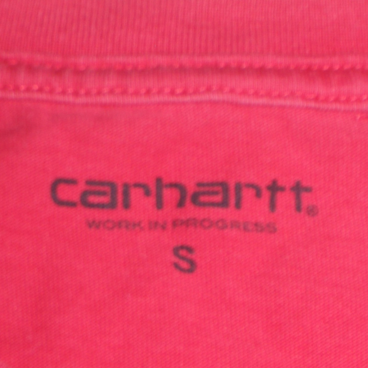 Carhartt WIP Men's Red Long Sleeve Crew Neck Cotton T-Shirt Size S