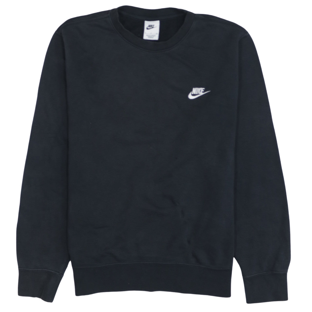 Nike Men's Black Small Pullover Crew Neck Fleece Sweatshirt