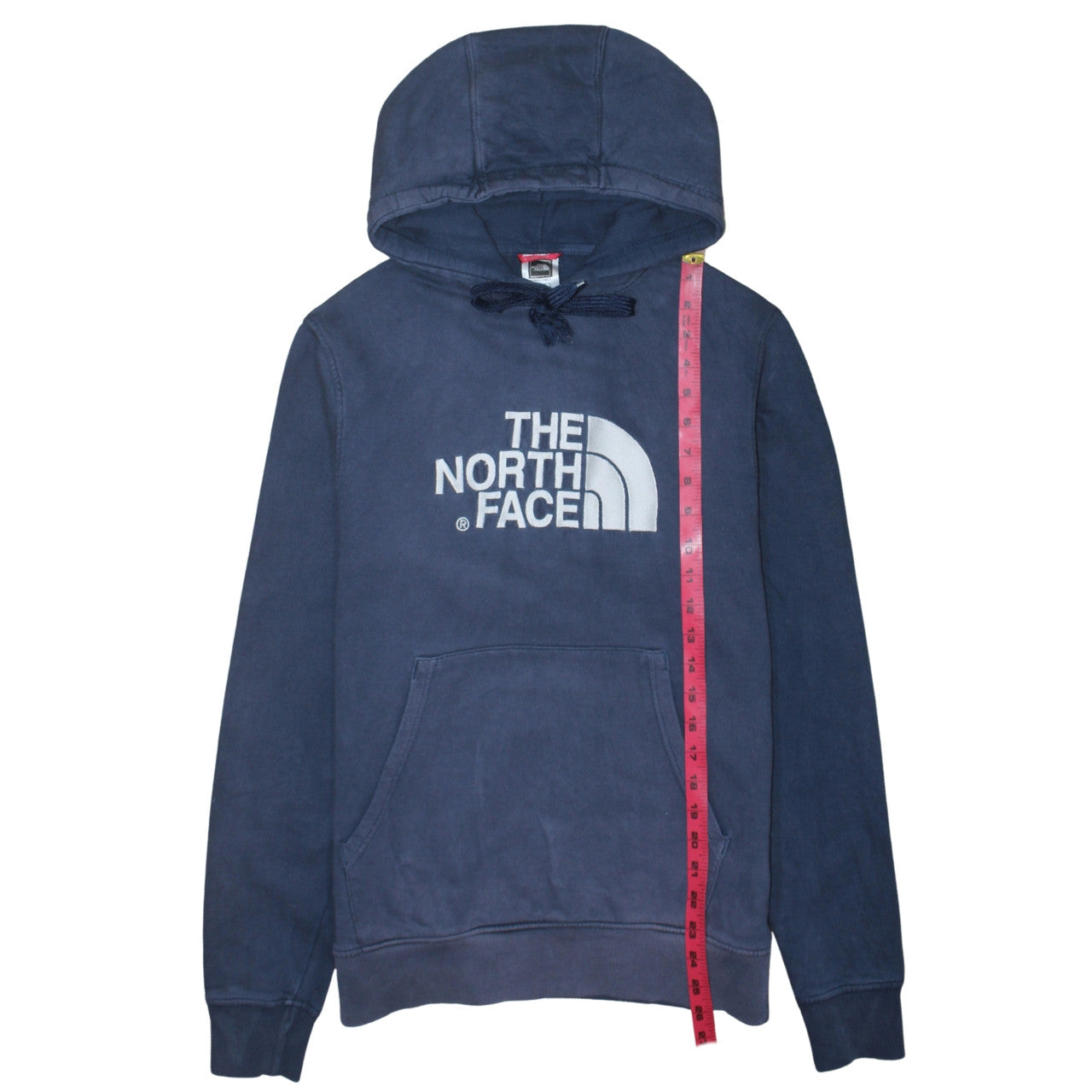 The North Face Mens Blue Pullover Hoodie Small Logo Sweatshirt
