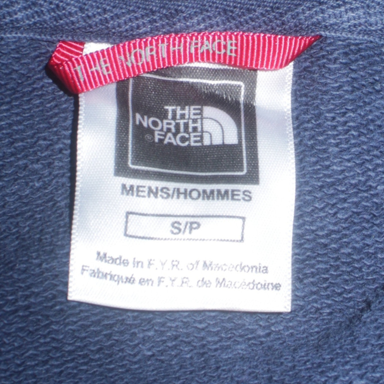 The North Face Mens Blue Pullover Hoodie Small Logo Sweatshirt
