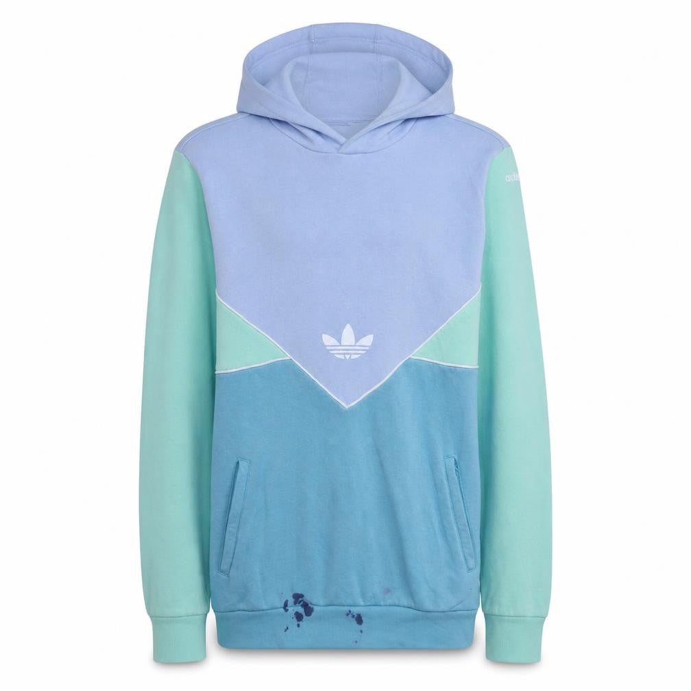 adidas Girls Blue Colourblock Pullover Hoodie Size 15-16 Years