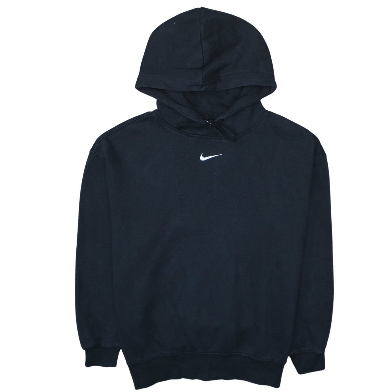 Nike Womens Black Small Pullover Hoodie Cotton Blend