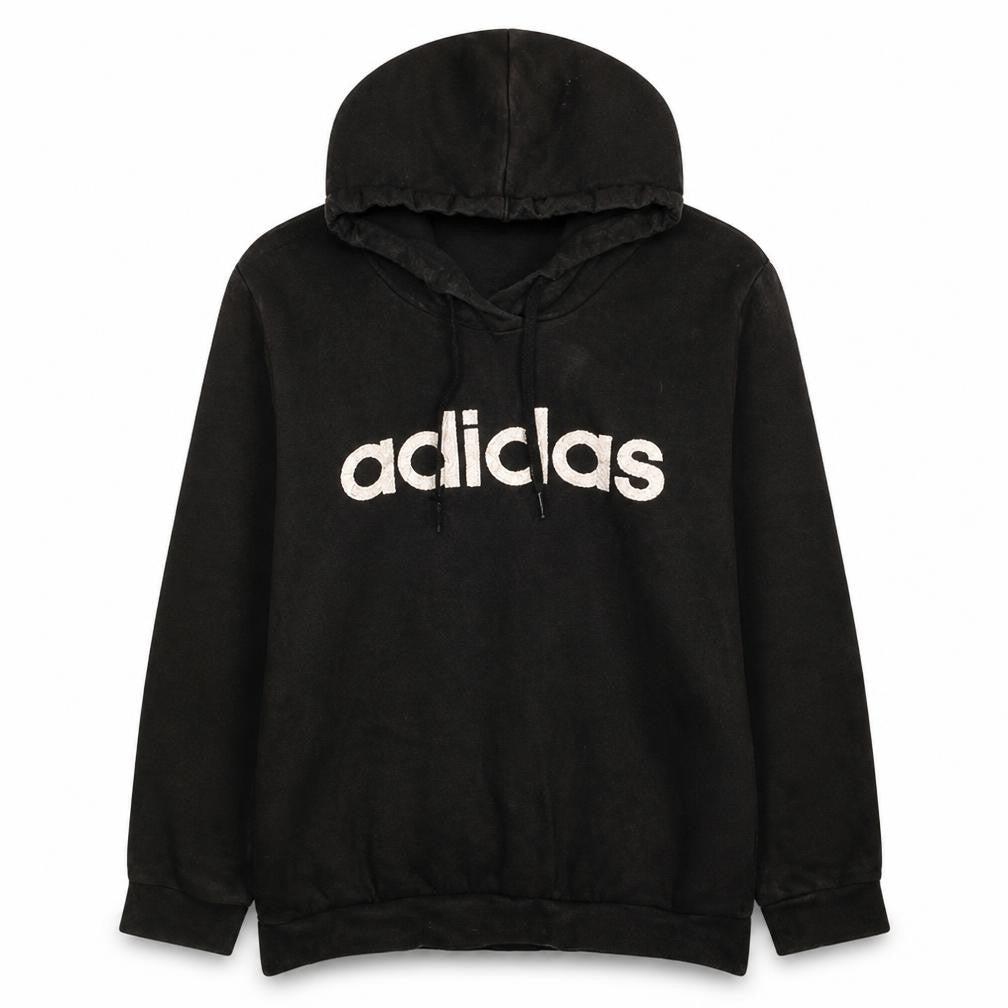 Adidas Womens Black Pullover Hoodie Sweatshirt Size 12-14