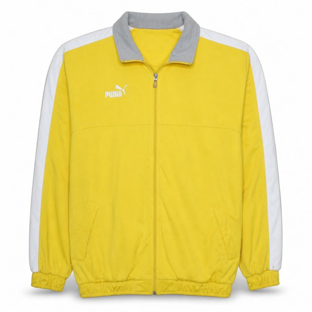 Puma Men's Yellow Track Jacket Size S Full Zip Activewear