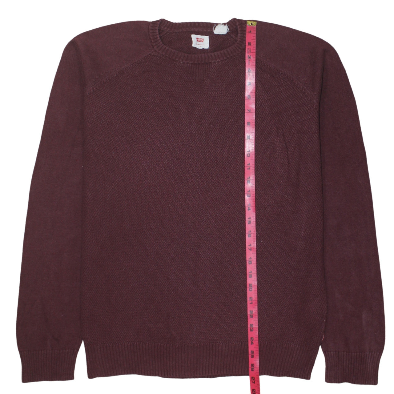Levi's Men's Red Cotton Crew Neck Jumper Size M